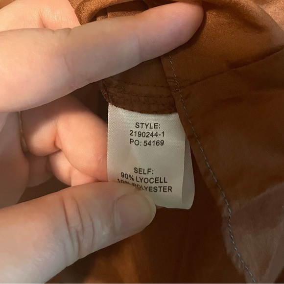 CURRENT AIR Rust Brown Tiered Flutter Sleeve Mini Dress - Picture 5 of 5